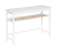 Table de console, meuble de console en bois coloris blanc - Longueur 110 x Profondeur 40 x Hauteur 80 cm