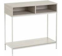 Table de console meuble d'entrée coloris blanc - Longueur 80 x Profondeur 30 x Hauteur 75 cm Blanc G