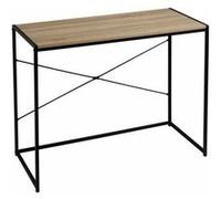 Table de console meuble d'entrée coloris natutrel/noir - Longueur 100 x Profondeur 45 x Hauteur 75 cm Noir G