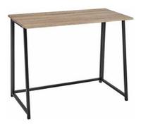Table de console meuble d'entrée pliant coloris natutrel/noir - Longueur 91,50 x Profondeur 45 x Hauteur 74 cm Noir G