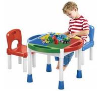 Table de Construction avec Chaises pour Enfant Tableau Réversible et Bacs Avizar Multicolore Multicolore