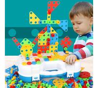 Table De Construction En Plastique Pour Enfants, Puzzle Amusant, Jouets D'assemblage Et D'insertion, Grands Jouets Éducatifs Pour Bébés