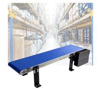 Table de convoyeur motorisée silencieuse avec système de courroie en PVC à vitesse réglable en aluminium 150 x 15 cm Canal de charge idéal pour les applications de transport industriel