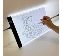 Table de Copie LED Luminosité Réglable Lampe de Nuit Bloc-Notes Art Et Artisanat Table Lumineuse de Traçage Planche À Dessin Table de Copie Transparente pour Dessin A5