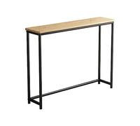 Table de Couloir, Console étroite, Table de canapé Noire, Table d'appoint étroite en Bois Massif, Style Industriel, pour entrée, Entreprise, Studio, Magasin
