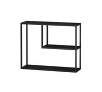 Table de Couloir, Console pour Table d'appoint en métal H, Table Console, Table d'appoint 3 Couches avec cloison, Table de Chevet pour Salon, canapé ou Chambre, 80 x 30 x 80 cm, Assemblage r