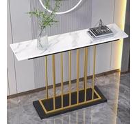 Table de Couloir, derrière la Table de canapé, Table Console étroite, Table Console pour H, Table en marbre Moderne étroite avec Base dorée, Table à thé, Tables Consoles Stables pour Le salo