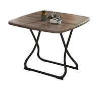 Table de cuisine carrée pliable extensible de 60 à 80 cm avec finition en bois rustique facile à ranger, parfaite pour les petits espaces (marron, 60 x 60 x 55 cm)