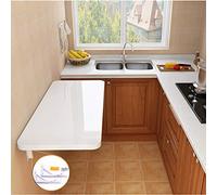 Table de cuisine compacte pliable et portable pour espace de travail - 20 x 120 cm - Idéale pour la maison, le bureau et les petits espaces - Couleur blanche - Polyvalente et élégante