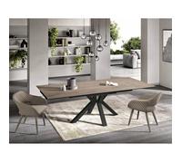 Table de cuisine extensible 240 cm JACKY Chêne plateau en grès cérame