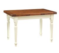 Table De Cuisine Extensible En Bois Massif Blanc Noce Country 120x80