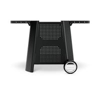 Table de Cuisine Extérieure Polyvalente Cozze® - Compatible avec Grills E-500, G-500 & Plancha 500-1270x645x745 mm - Noire avec Crochets et Roues