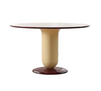 Table de cuisine moderne simple en marbre longue table de salle à manger ronde maison salon style médiéval négociation table de loisirs (S : 120 cm x 120 cm x 75 cm)