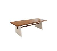 Table de Cuisine Moderne Table à Manger rectangulaire en Bois Massif for Petit Usage Domestique, Style Wabi-sabi, for séjour chez l'habitant(160cm)