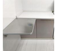 Table de cuisine murale pliable - Bureau flottant en acier inoxydable pour petits espaces - Établi d'étude multifonction (121,9 x 30,5 cm) - Solution peu encombrante