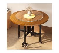 Table de cuisine pliable et extensible multi-usage avec feuilles tombantes pour économiser de l'espace, robuste et souple pour salon, ferme et salle à manger (150 cm, bois)