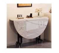 Table de cuisine pliable et extensible pour économiser de l'espace - Bureau multi-usage avec feuilles tombantes - Table blanche pour salon - Robuste - 120 cm