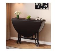 Table de cuisine pliable extensible pour économiser de l'espace - Pour salon et ferme - Robuste et solide - Noir - 140 cm - Design multi-usage