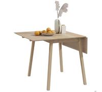 Table À Manger Pliante Un Abattant - 3,4 Personnes - Bois De Pin Naturel