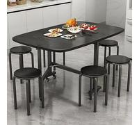 Table de cuisine pliante avec chaises Idéal pour l'intérieur et l'extérieur pour les petits espaces, parfait pour le travail, les études et les divertissements