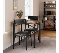 Table de Cuisine - SALUTMEUBLE - 4 Personnes - 2 Chaises - Marron - Style Scandinave