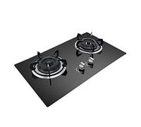 Table de cuisson à gaz, 2 brûleurs, plaque de cuisson à gaz en verre trempé, plaque de cuisson à gaz encastrable