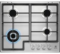 Table de cuisson à gaz 4 feux 60 cm couleur acier inoxydable EGS64362X