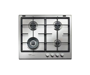 Table de cuisson à gaz 4 feux Whirlpool GMR6422IXL 60 cm Acier