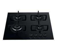 Table de cuisson à gaz 4 feux - WHIRLPOOL - GOA6423NB1 - Noir - Avant - Gaz - Bouton poussoir - Ouvert