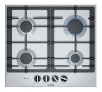 Bosch Serie 6 PCP6A5B90 plaque Noir, Acier inoxydable Intégré 60 cm Gaz 4 zone(s)