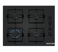 Table de cuisson a gaz - BOSCH Série 2 - 4 foyers - 52 x 59 x 5,4 cm - POP6B6K30 - Noir