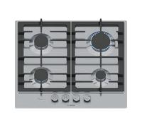 Table de cuisson a gaz - BOSCH Série 6 - 4 foyers - 52 x 58,2 x 4,5 cm - PCP6A5I90 - Inox