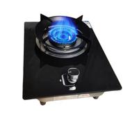 Table De Cuisson À Gaz, Cuisinière À Gaz À 1 Brûleur, Cuisinière De Comptoir De Cuisine De 4,8 KW, Support À Casseroles En Fonte En Verre Trempé, Avec Protection Contre Les Flammes, For À Domicile(LPG