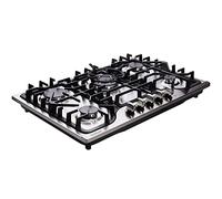 Table de cuisson à gaz DT57043 de 76,2 cm en acier inoxydable 5 brûleurs pour GPL/NG convertible double combustible