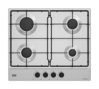 Table de cuisson à gaz encastrable Beko HIAG64223SXE 4 brûleurs en acier inoxydable