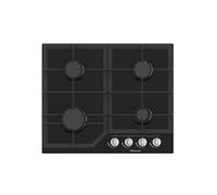 Table de cuisson à gaz encastrable GG643B noire de 60 cm, 4 brûleurs