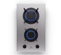 Klarstein Table de Cuisson à Gaz Encastrable - 2 Brûleurs, 4200W, Plaque de Cuisson Avec Brûleurs en Acier Inoxydable - Compatible GPL