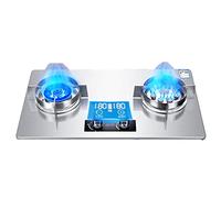 Table De Cuisson À Gaz, Plaque De Cuisson En Acier Inoxydable À Double Brûleur, Installation Sur Bureau Et Encastrée Convient For La Cuisine Et Le Camping,4.8/7.2KW (Color : A, Size : LPG)