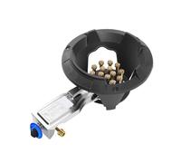 Table de cuisson à gaz portable à brûleur unique avec protection anti-flamme, grille en fonte pour caravane et camping