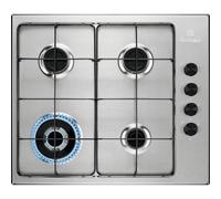 Table de cuisson à gaz triple couronne Electrolux EGS6414X en acier inoxydable 60 cm