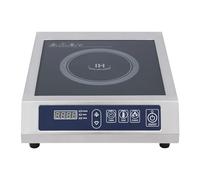 Table de cuisson à induction, 3500W, 11 niveaux de puissance, indicateur LED, détection automatique, plaque de cuisson professionnelle en acier inoxydable avec bobine de cuivre et portée 75 kg, pour