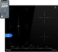 Table de cuisson à induction 60 cm | Autonome | 7,4 kW | 4 zones | 9 niveaux | Sans cadre | Chauffage rapide | Fonction BBQ | Touch Slider | Smart WiFi App WLAN | IND5901HC