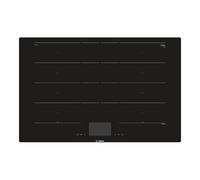 Table de cuisson à induction Bosch Serie 8 PXY801KW1E - 4 plaques de cuisson - Niche - largeur : 78 cm - profondeur : 50 cm - lueur rouge - noir