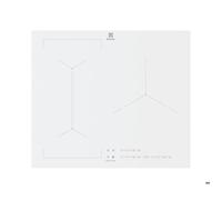 Electrolux EIV63342CW - Table de cuisson à induction - 3 plaques de cuisson - Niche - largeur : 56 cm - profondeur : 49 cm - blanc - sans cadre