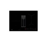 AEG TCH74B01FB Plaque à induction aspirante intégrée, 68 cm, 4 zones, fonction Bridge, 9 niveaux de puissance, gestion individuelle des 4 feux, arrêt automatique, noir