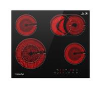 Table de Cuisson AMZCHEF Plaque Induction Vitrocéramique 6600W avec 4 Feux 9 Niveaux de Puissance Contrôle Tactile 59cm