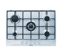 Table de cuisson au gaz Glem GT755IX - 5 plaques de cuisson - Niche - largeur : 56 cm - profondeur : 48 cm - acier inoxydable