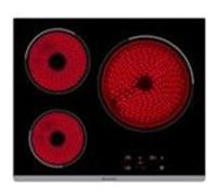 Table Vitrocéramique - BRANDT - BBPV4631B - 3 Feux - Rouge - 59 cm x 52 cm