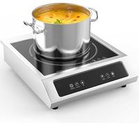 Table de cuisson commerciale à induction avec 9 niveaux de puissance, verrouillage de sécurité et contrôle tactile pour une cuisine professionnelle et portable