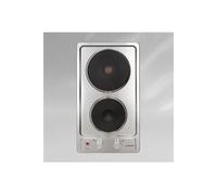 KLARSTEIN Appetito Domino - plaque de cuisson encastrable, 2 plaques, 3000 W, témoin de chaleur résiduelle, boutons rotatifs, 6 niveaux de puissance, haut:Ø 19 cm, bas :Ø 15 cm, électrique - inox